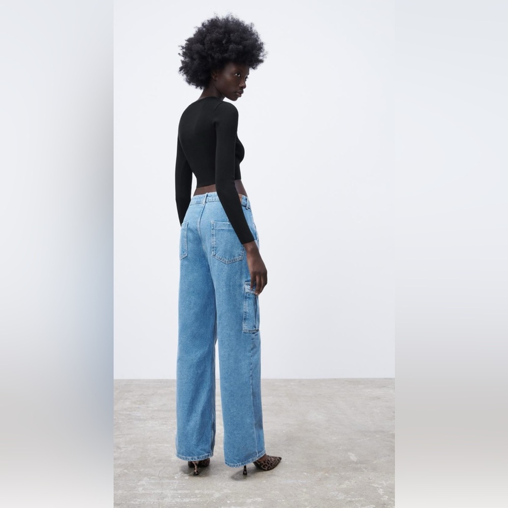 Zara Basic Rib Knit Sweater (Small) - image 5